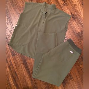 FIGS Dark Olive Set